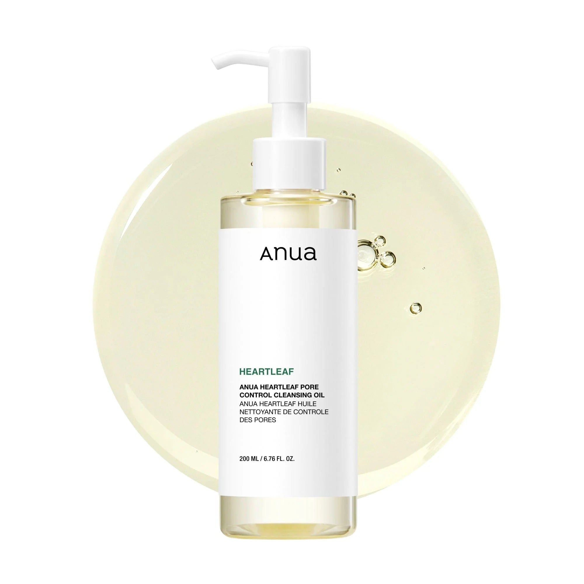 Anua Heartleaf Pore Cleansing Oil Mild, Sensitive Skin Face Wash, Oil Cleanser, Makeup Blackhead Remover, Korean Skin Care, Non-Comedogenic, Fragrance Free 6.76 Fl Oz (200mL)