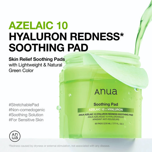 Anua Azelaic 10 Hyaluron Redness Soothing 90 Pads