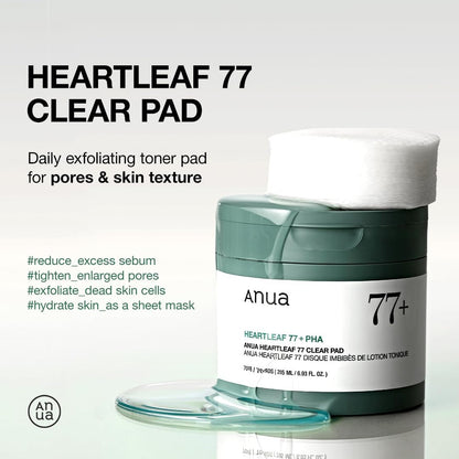 Anua Heartleaf 77+ PHA Clear Pad 70 Pieces