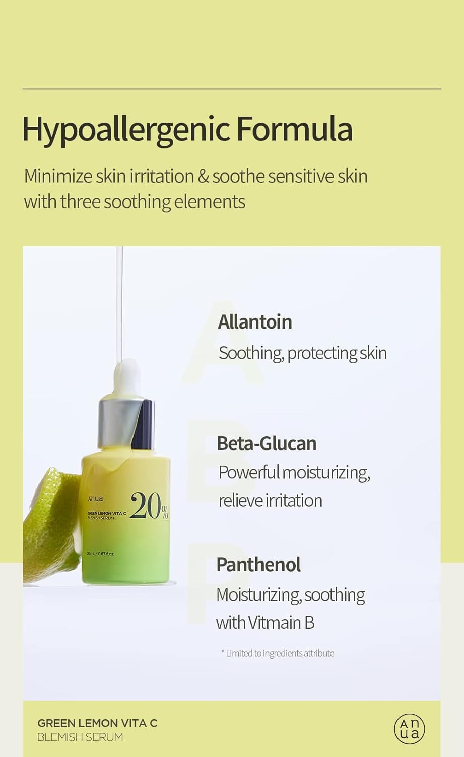 Anua Green Lemon Vitamin C Blemish Serum 20 g
