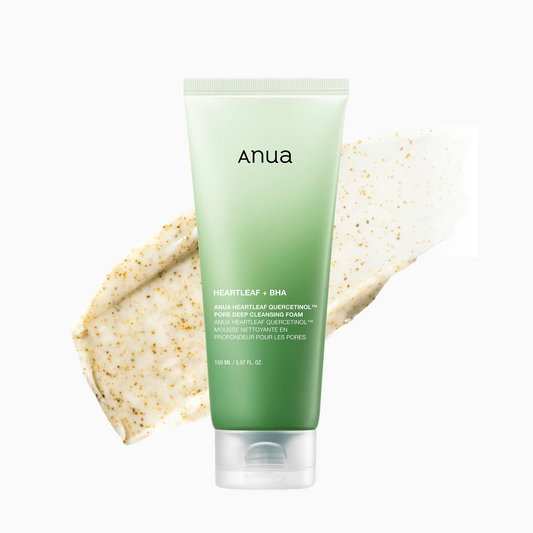 Anua Heartleaf Quercetinol Facial Deep Pore Cleansing Foam For Oily & Combination Skin 150 mL