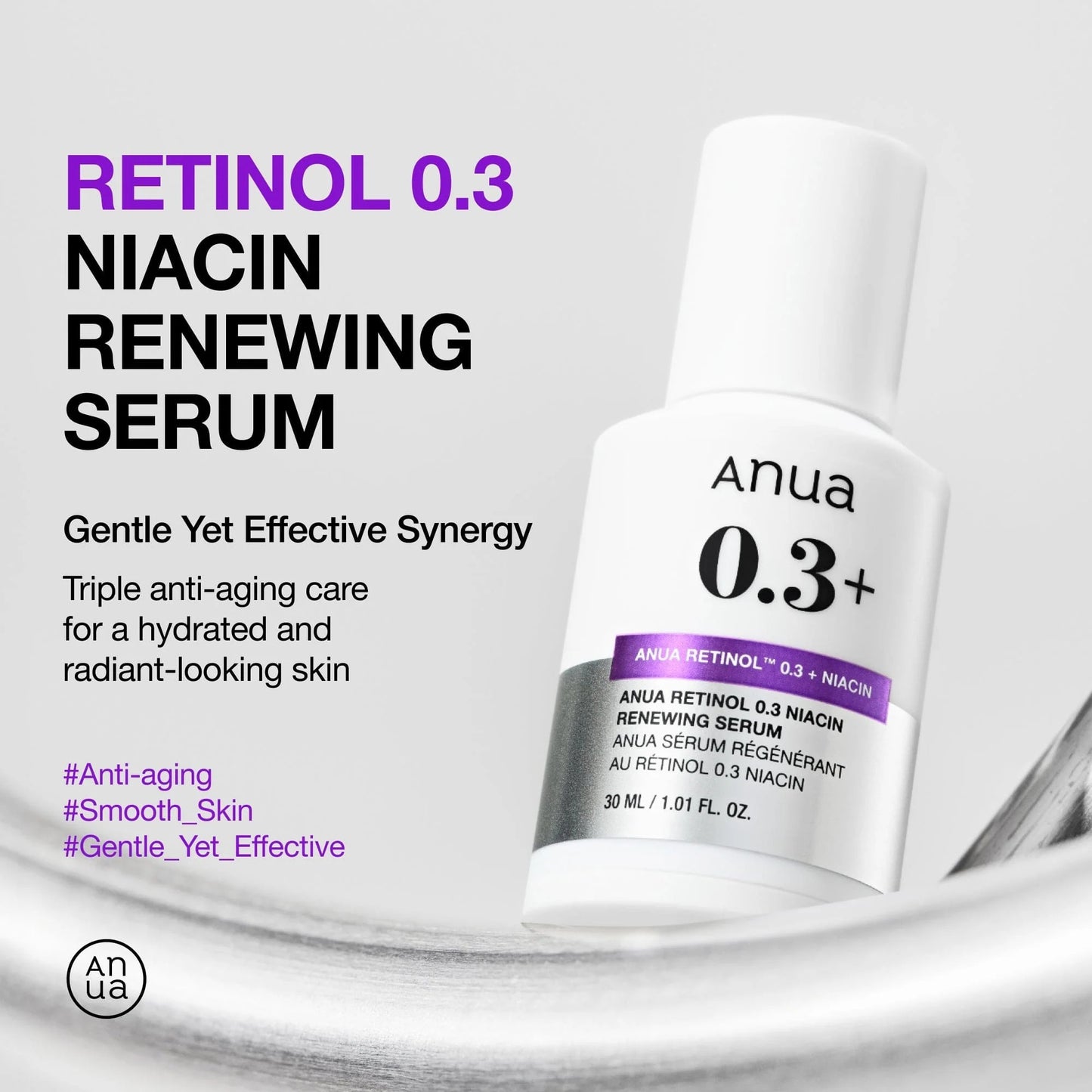 Anua Nano Retinol 0.3% + Niacin Renewing Serum 30 mL