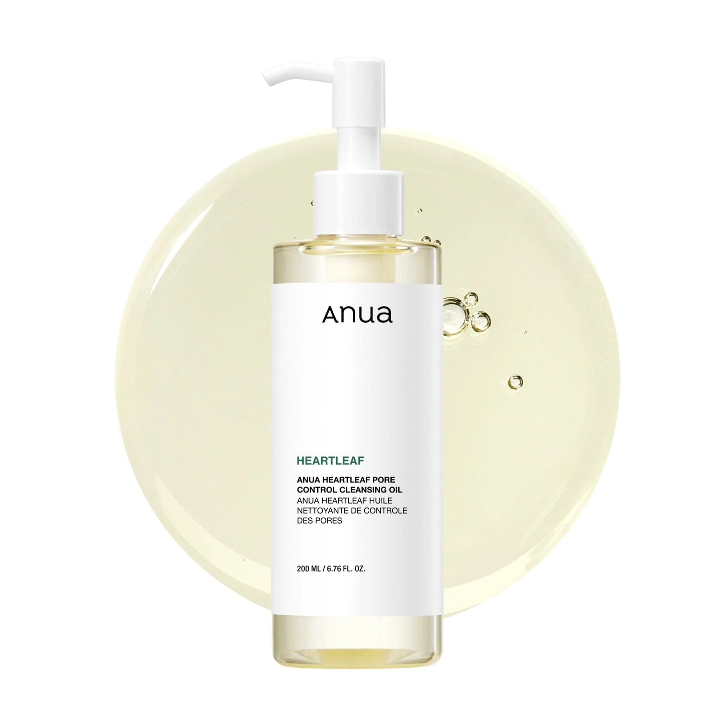 Anua Heartleaf Pore Cleansing Oil Mild, Sensitive Skin Face Wash, Oil Cleanser, Makeup Blackhead Remover, Korean Skin Care, Non-Comedogenic, Fragrance Free 6.76 Fl Oz (200mL)