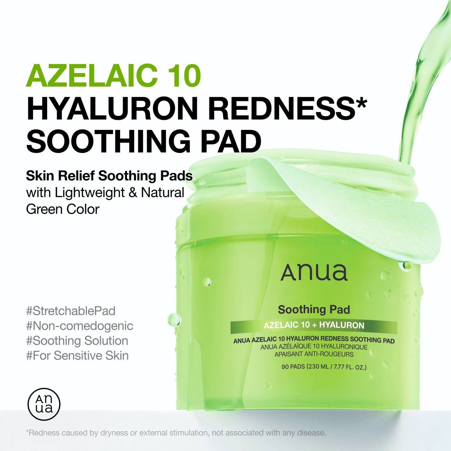 Anua Azelaic 10 Hyaluron Redness Soothing 90 Pads