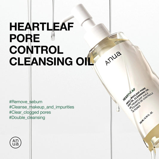 Anua Heartleaf Pore Cleansing Oil Mild, Sensitive Skin Face Wash, Oil Cleanser, Makeup Blackhead Remover, Korean Skin Care, Non-Comedogenic, Fragrance Free 6.76 Fl Oz (200mL)