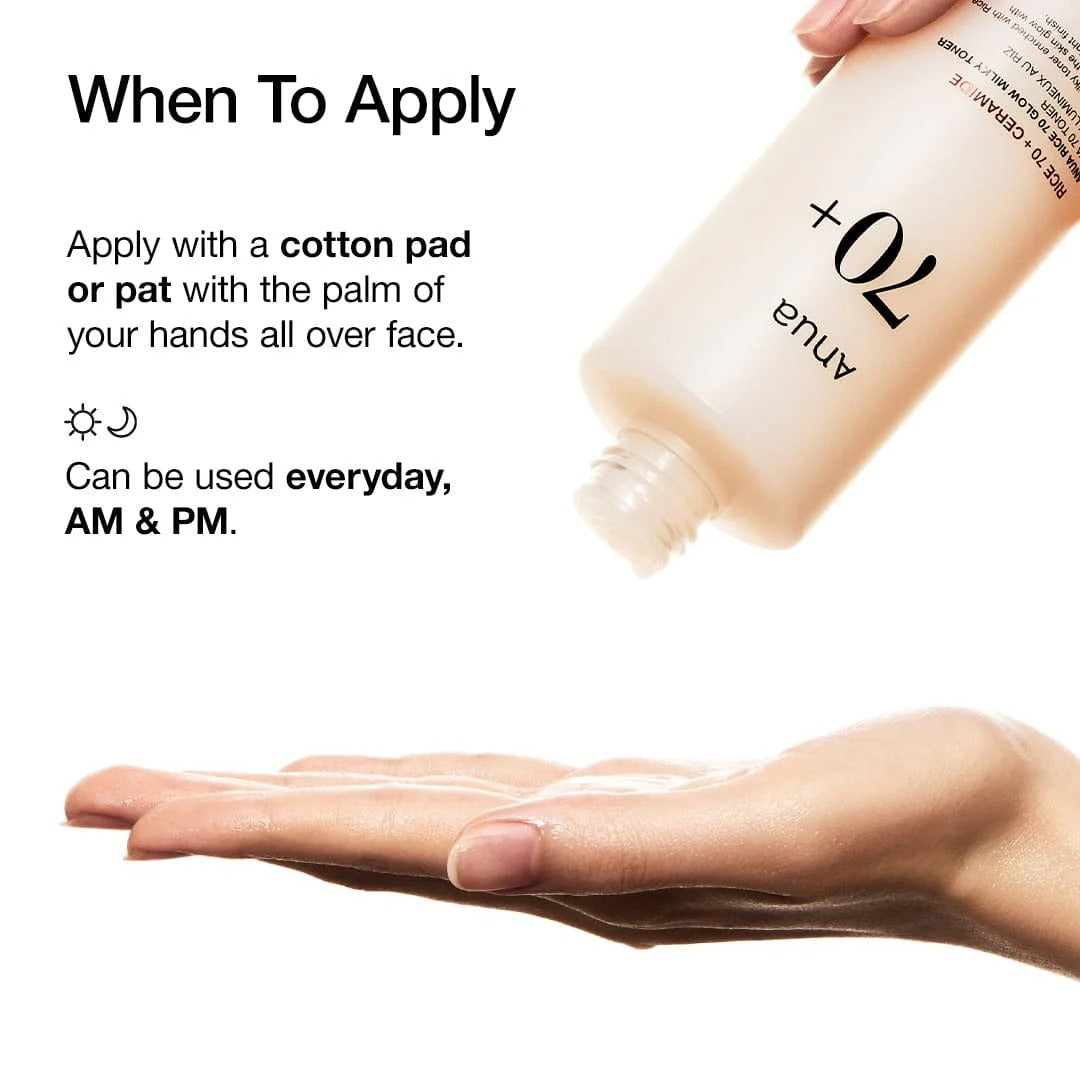 Anua Rice 70 Glow Milky Toner 250 mL