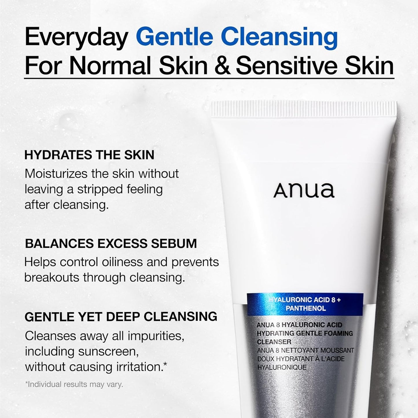 Anua 8 Hyaluronic Acid Hydrating Gentle Foaming Cleanser 150 mL